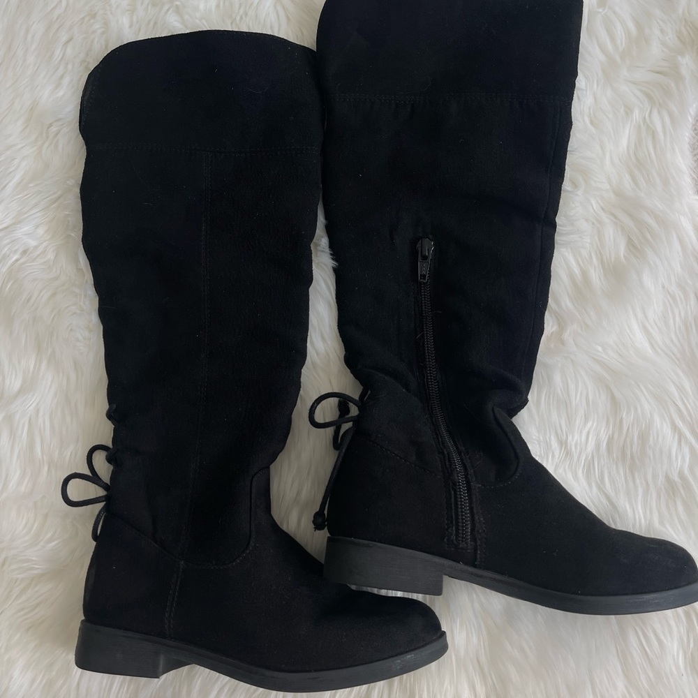 Tall Boots, Childrens Place, for toddler Girl (6-7 years old), Size 12, Black